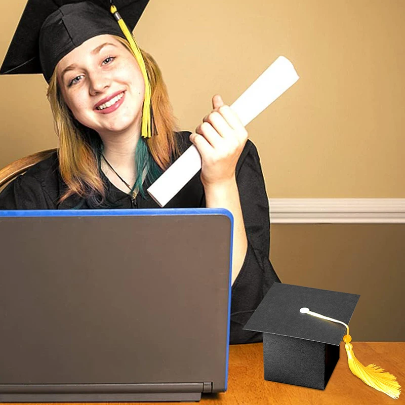 Graduation season academic cap gift box with tassels Graduation season academic cap gift box with tassels