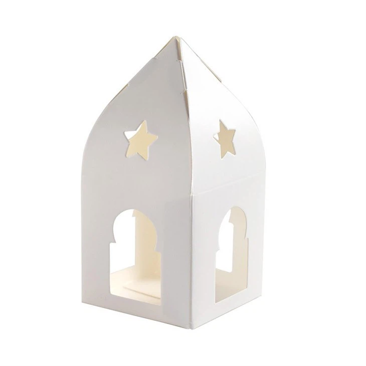 White Openwork Stars Moon Transparent Window Folding Carton